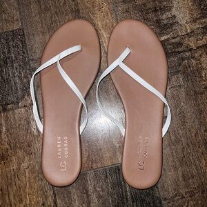 LC Lauren Conrad Women's Tan and White Sandals